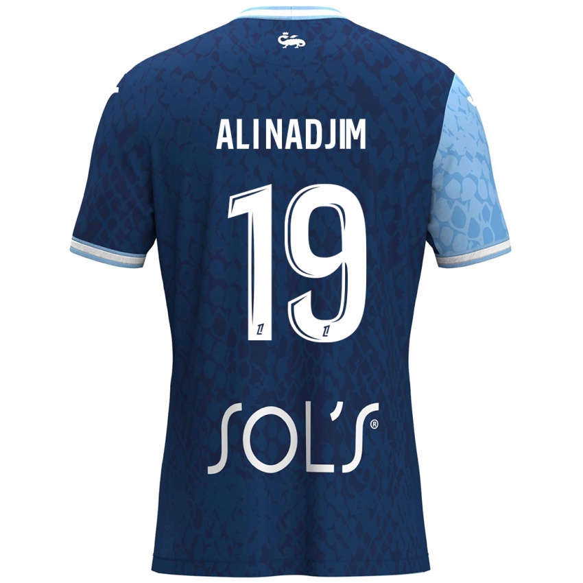 Hombre Camiseta Nadjma Ali Nadjim #19 Azul Cielo Azul Oscuro 1ª Equipación 2024/25 La Camisa México