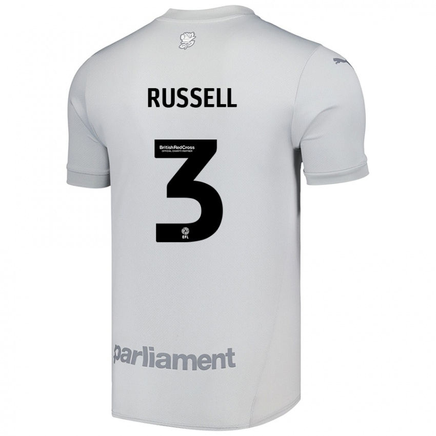 Hombre Camiseta Jon Russell #3 Gris Plata 2ª Equipación 2024/25 La Camisa México