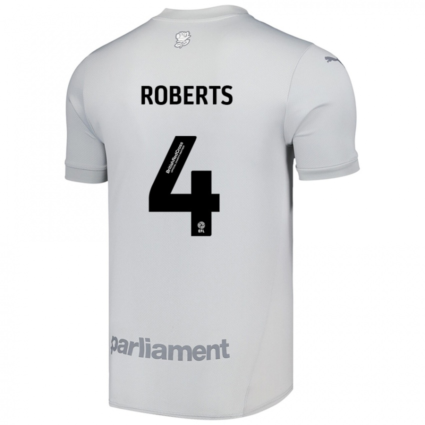 Hombre Camiseta Marc Roberts #4 Gris Plata 2ª Equipación 2024/25 La Camisa México