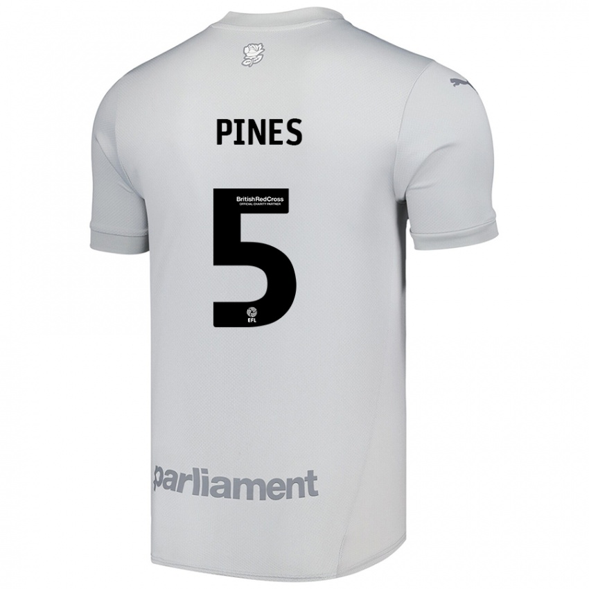 Hombre Camiseta Donovan Pines #5 Gris Plata 2ª Equipación 2024/25 La Camisa México