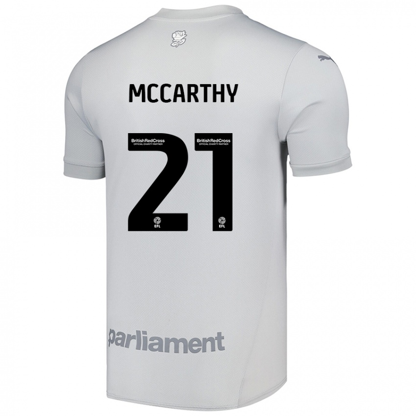 Hombre Camiseta Conor Mccarthy #21 Gris Plata 2ª Equipación 2024/25 La Camisa México