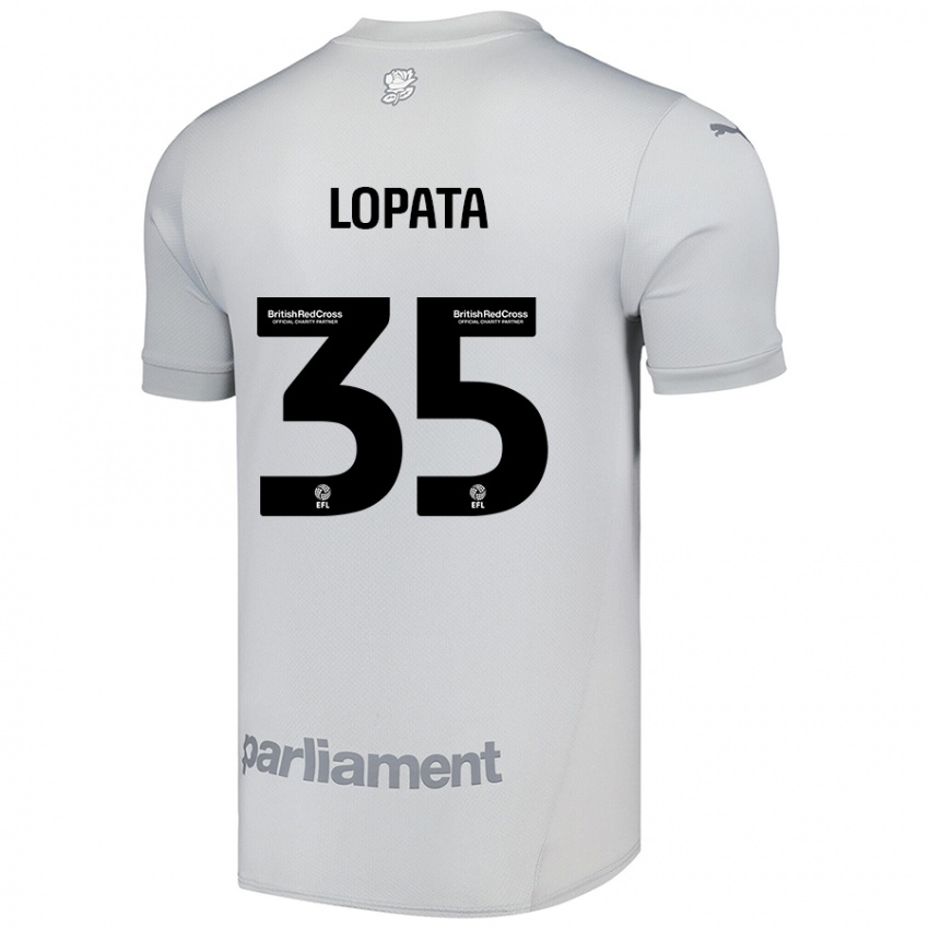 Hombre Camiseta Kacper Lopata #35 Gris Plata 2ª Equipación 2024/25 La Camisa México