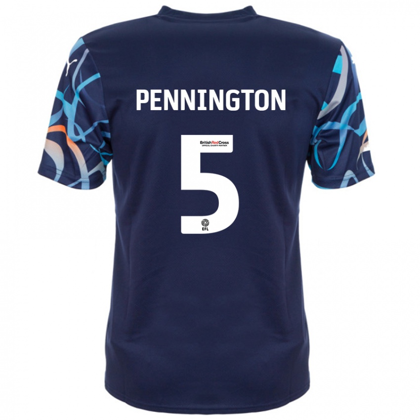 Hombre Camiseta Matthew Pennington #5 Azul Marino 2ª Equipación 2024/25 La Camisa México