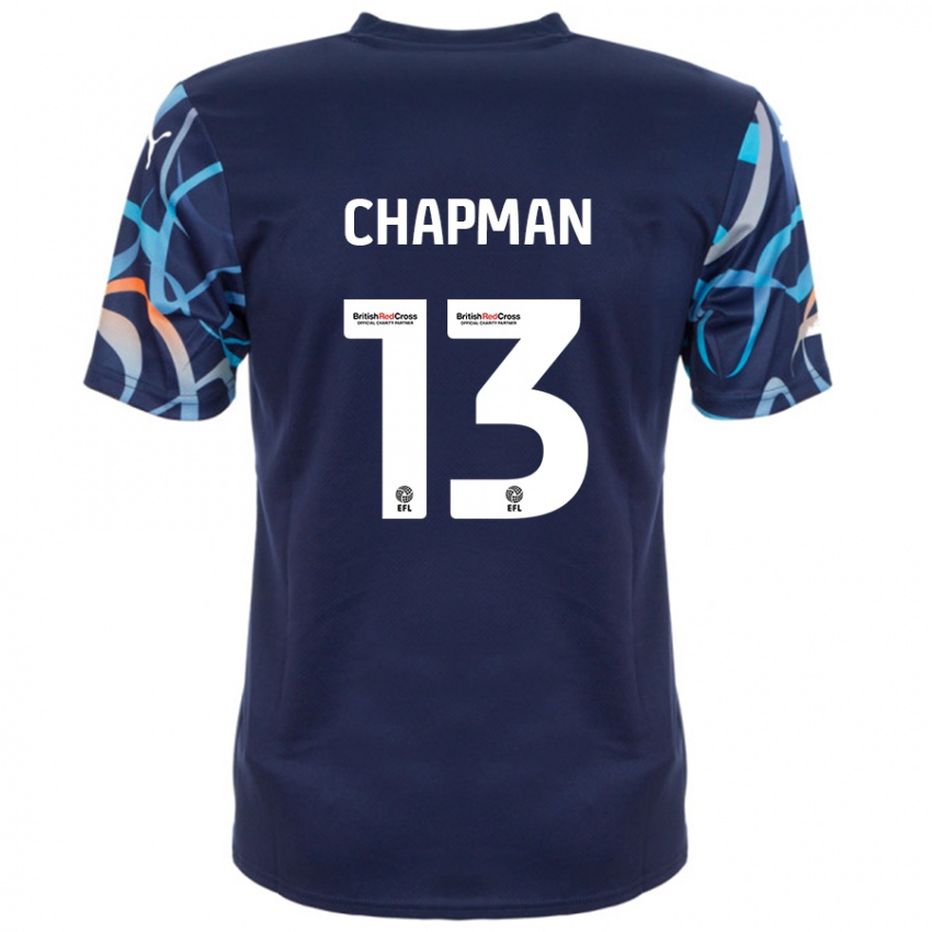 Hombre Camiseta Mackenzie Chapman #13 Azul Marino 2ª Equipación 2024/25 La Camisa México