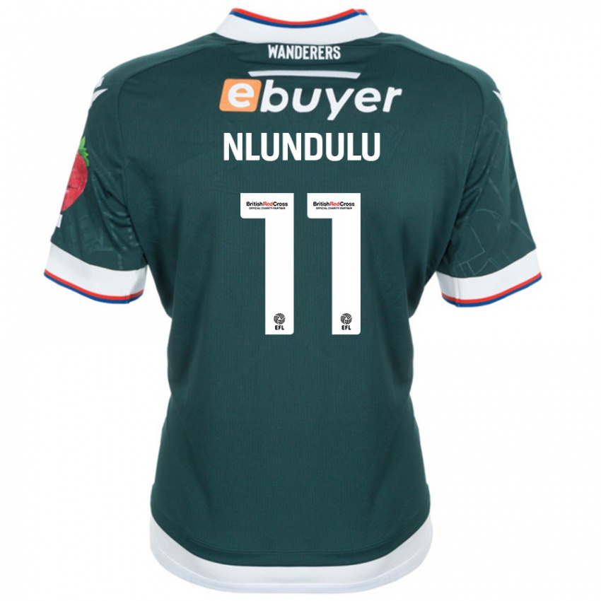 Hombre Camiseta Dan Nlundulu #11 Verde Oscuro 2ª Equipación 2024/25 La Camisa México