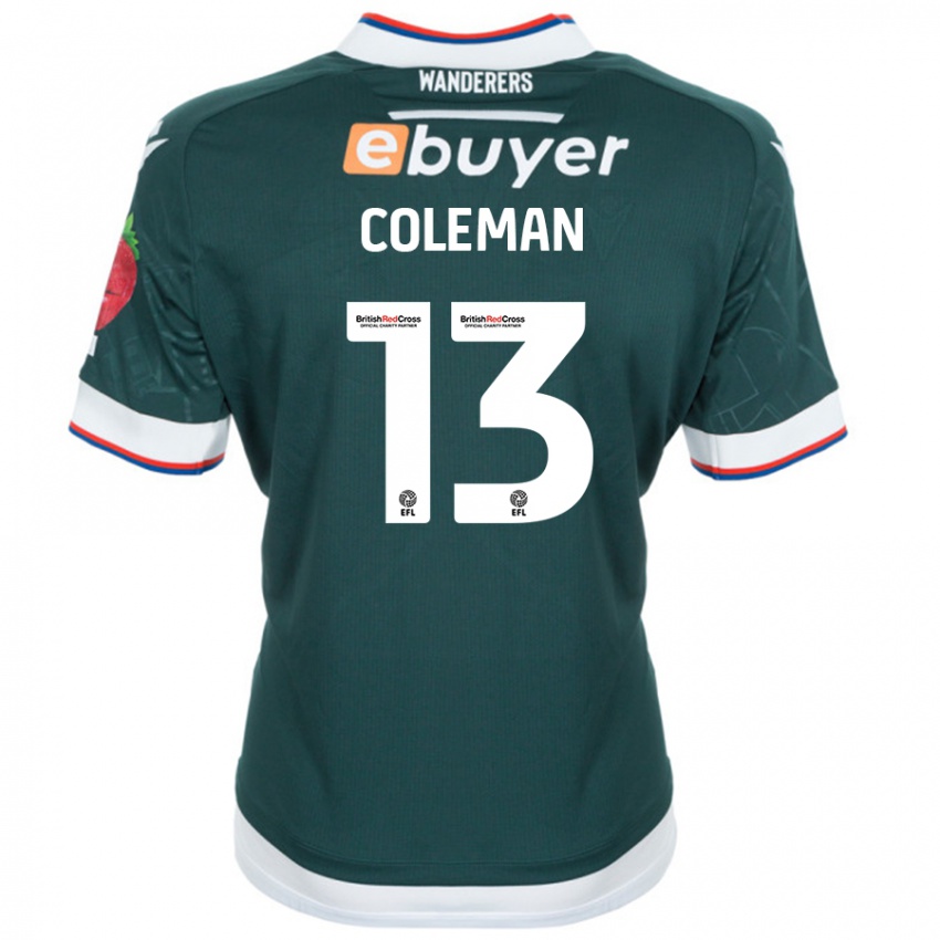 Hombre Camiseta Joel Coleman #13 Verde Oscuro 2ª Equipación 2024/25 La Camisa México