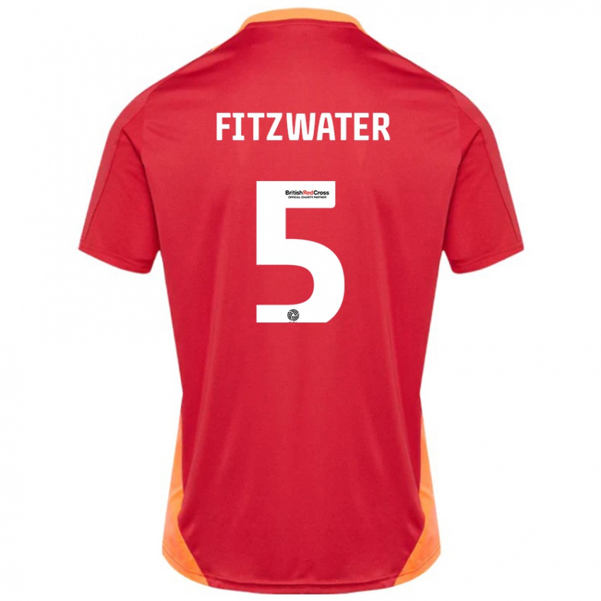 Hombre Camiseta Jack Fitzwater #5 Azul Blanquecino 2ª Equipación 2024/25 La Camisa México