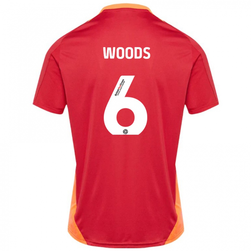 Hombre Camiseta Ryan Woods #6 Azul Blanquecino 2ª Equipación 2024/25 La Camisa México