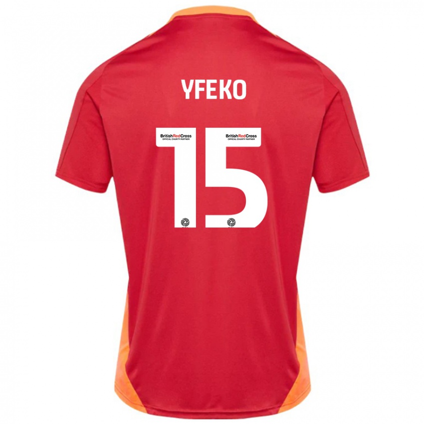 Hombre Camiseta Johnly Yfeko #15 Azul Blanquecino 2ª Equipación 2024/25 La Camisa México