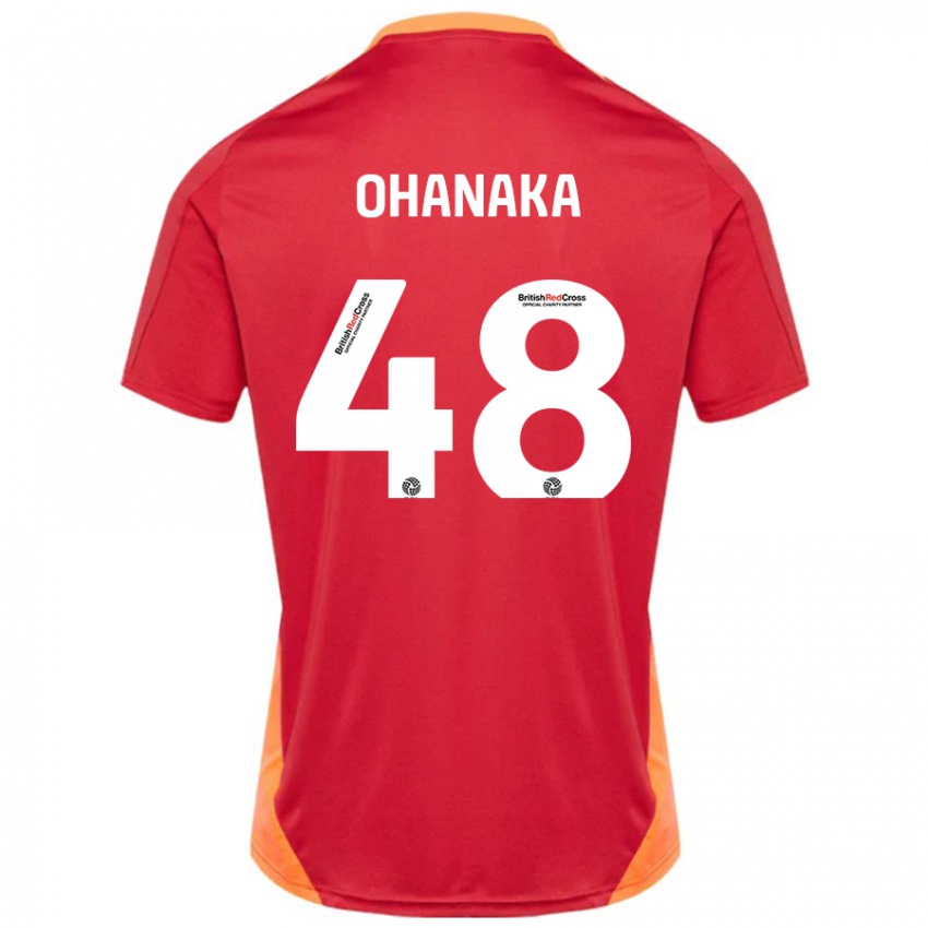 Hombre Camiseta Santino Ohanaka #48 Azul Blanquecino 2ª Equipación 2024/25 La Camisa México