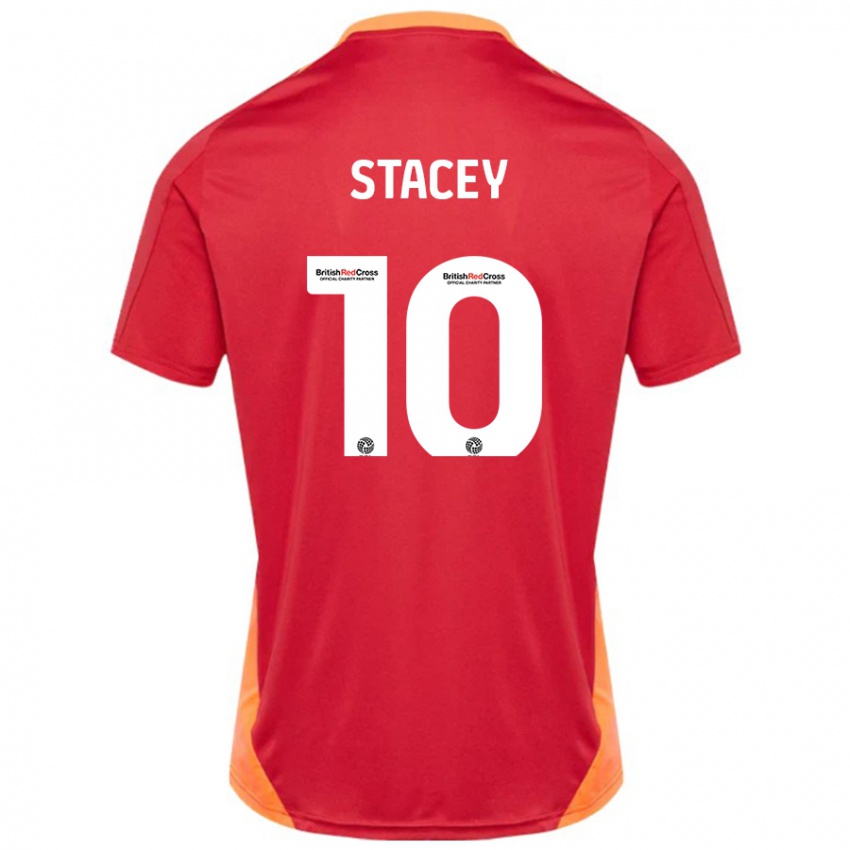 Hombre Camiseta Sarah Stacey #10 Azul Blanquecino 2ª Equipación 2024/25 La Camisa México