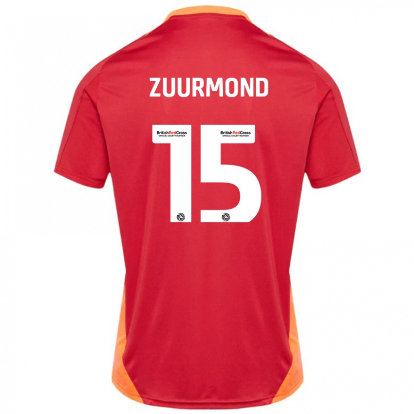 Hombre Camiseta Ishbel Zuurmond #15 Azul Blanquecino 2ª Equipación 2024/25 La Camisa México