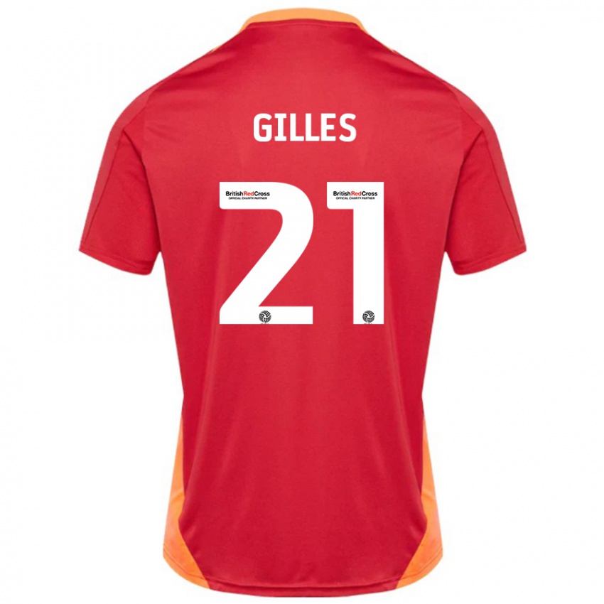 Hombre Camiseta Sophie Gilles #21 Azul Blanquecino 2ª Equipación 2024/25 La Camisa México