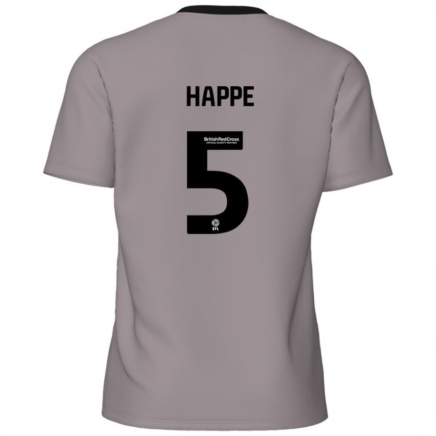 Hombre Camiseta Dan Happe #5 Gris 2ª Equipación 2024/25 La Camisa México