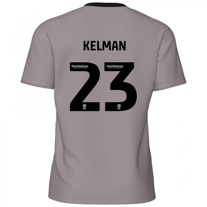 Hombre Camiseta Charlie Kelman #23 Gris 2ª Equipación 2024/25 La Camisa México