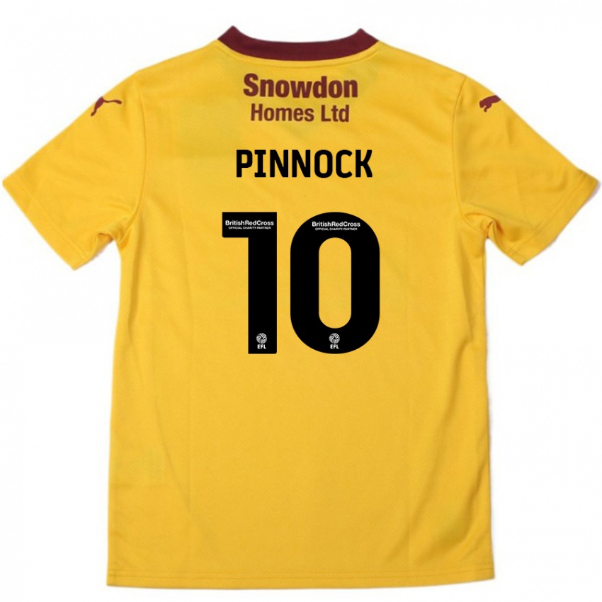 Hombre Camiseta Mitch Pinnock #10 Naranja Borgoña 2ª Equipación 2024/25 La Camisa México