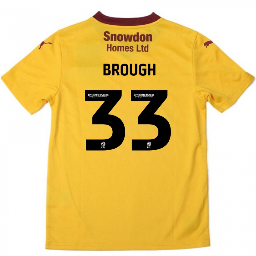 Hombre Camiseta Patrick Brough #33 Naranja Borgoña 2ª Equipación 2024/25 La Camisa México