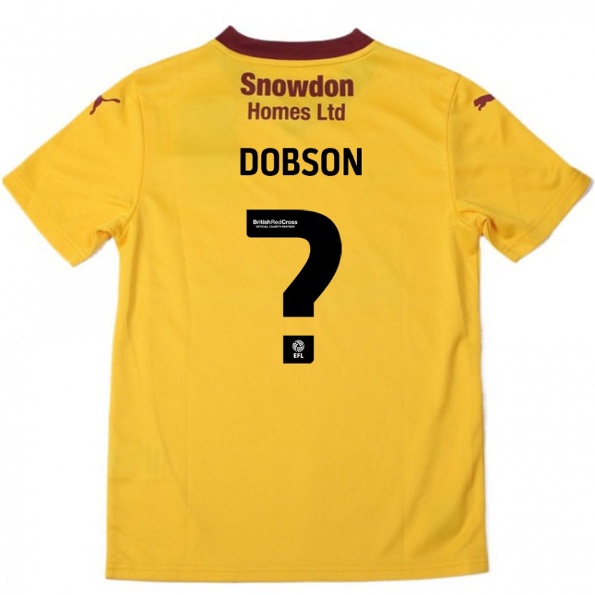 Hombre Camiseta Neo Dobson #0 Naranja Borgoña 2ª Equipación 2024/25 La Camisa México