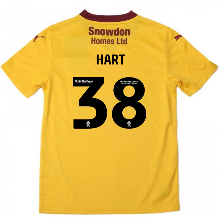 Hombre Camiseta Jamari Hart #38 Naranja Borgoña 2ª Equipación 2024/25 La Camisa México