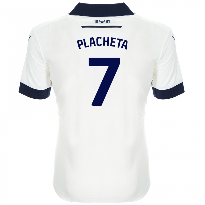 Hombre Camiseta Przemyslaw Placheta #7 Blanco Azul Marino 2ª Equipación 2024/25 La Camisa México