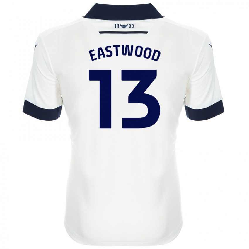 Hombre Camiseta Simon Eastwood #13 Blanco Azul Marino 2ª Equipación 2024/25 La Camisa México