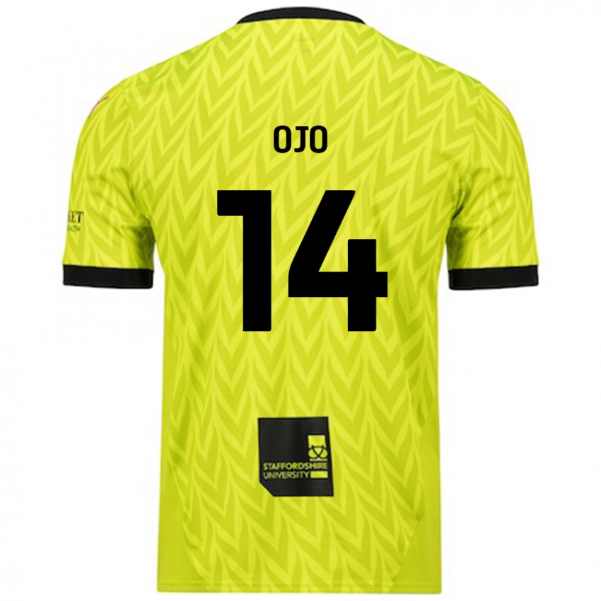 Hombre Camiseta Funso Ojo #14 Verde Fluorescente 2ª Equipación 2024/25 La Camisa México