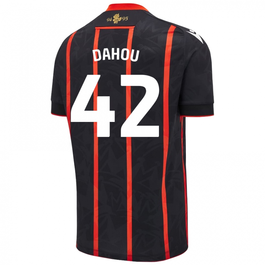 Hombre Camiseta Jemima Dahou #42 Negro Rojo 2ª Equipación 2024/25 La Camisa México