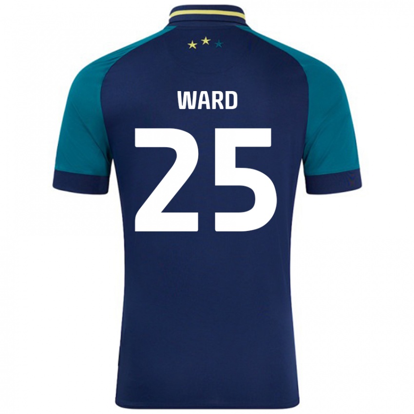 Hombre Camiseta Danny Ward #25 Azul Marino Verde Oscuro 2ª Equipación 2024/25 La Camisa México