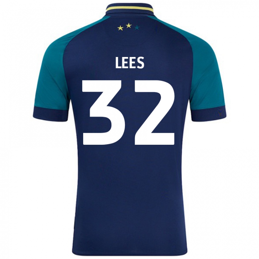 Hombre Camiseta Tom Lees #32 Azul Marino Verde Oscuro 2ª Equipación 2024/25 La Camisa México