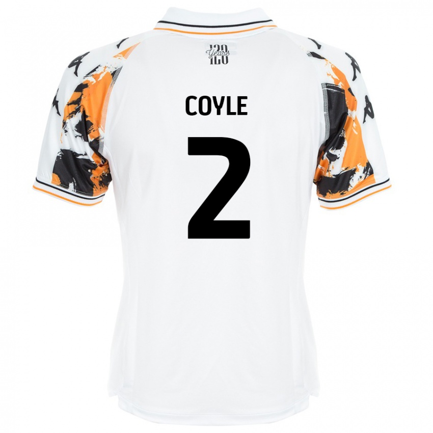 Hombre Camiseta Lewie Coyle #2 Blanco 2ª Equipación 2024/25 La Camisa México