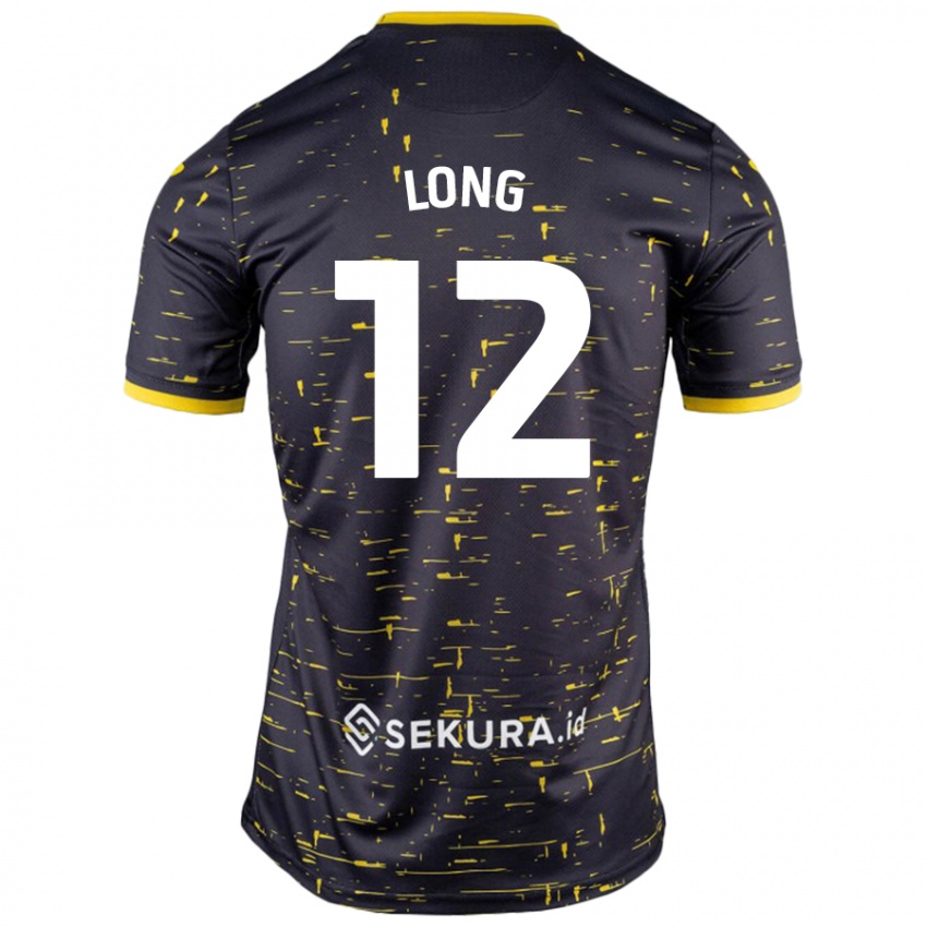 Hombre Camiseta George Long #12 Negro Amarillo 2ª Equipación 2024/25 La Camisa México