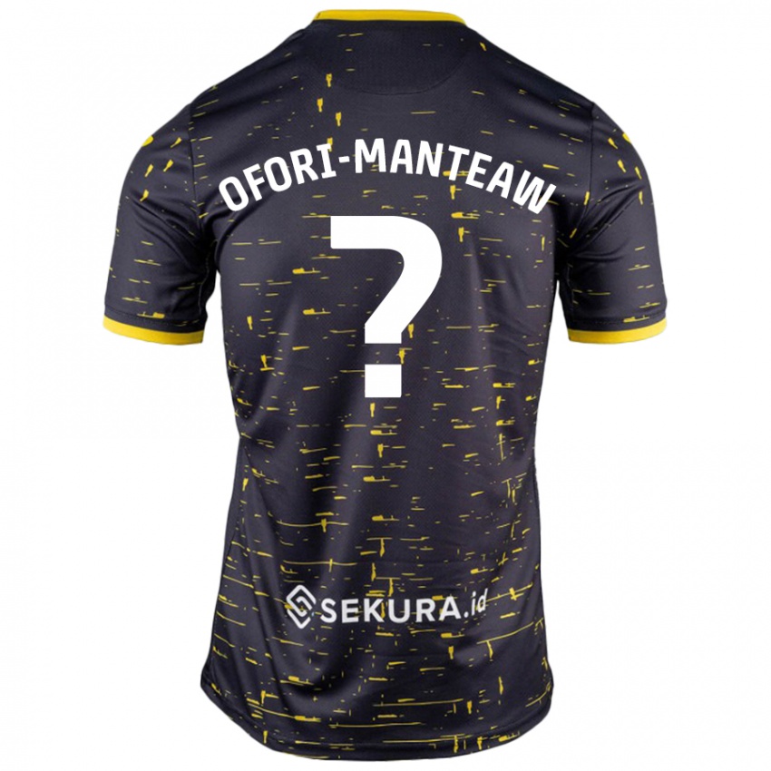 Hombre Camiseta Lloyd Ofori-Manteaw #0 Negro Amarillo 2ª Equipación 2024/25 La Camisa México