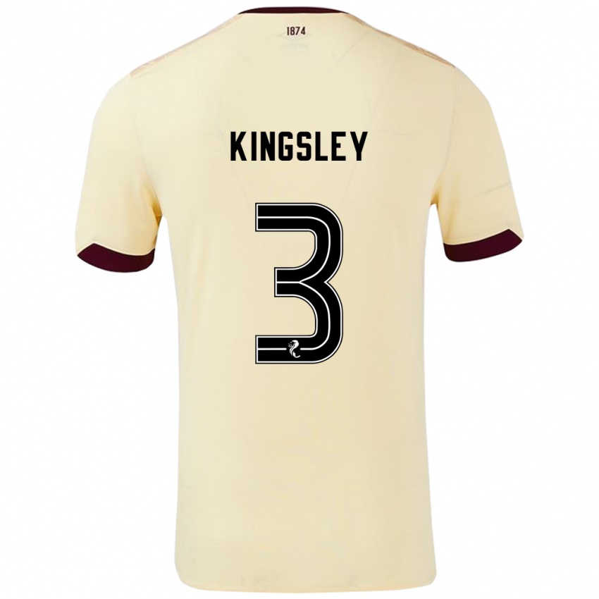 Hombre Camiseta Stephen Kingsley #3 Crema Burdeos 2ª Equipación 2024/25 La Camisa México