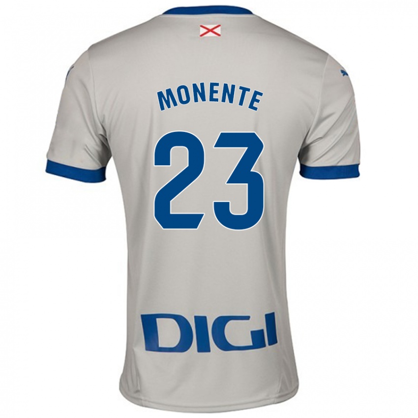 Hombre Camiseta Leyre Monente #23 Gris Claro 2ª Equipación 2024/25 La Camisa México