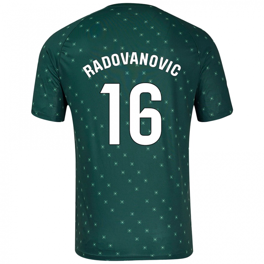 Hombre Camiseta Aleksandar Radovanovic #16 Verde Oscuro 2ª Equipación 2024/25 La Camisa México