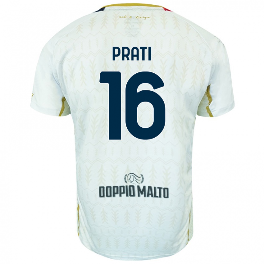 Hombre Camiseta Matteo Prati #16 Blanco 2ª Equipación 2024/25 La Camisa México