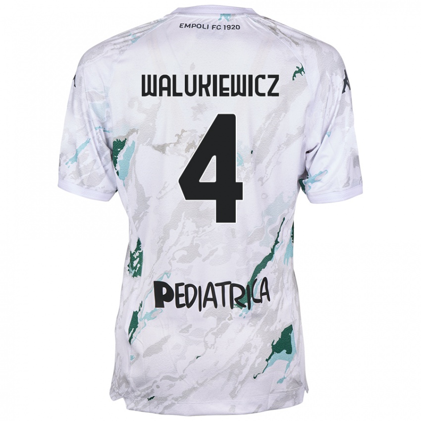 Hombre Camiseta Sebastian Walukiewicz #4 Gris 2ª Equipación 2024/25 La Camisa México