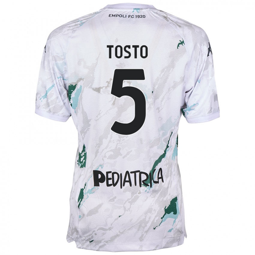 Hombre Camiseta Lorenzo Tosto #5 Gris 2ª Equipación 2024/25 La Camisa México