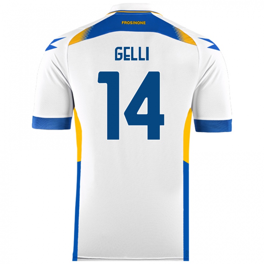 Hombre Camiseta Francesco Gelli #14 Blanco 2ª Equipación 2024/25 La Camisa México