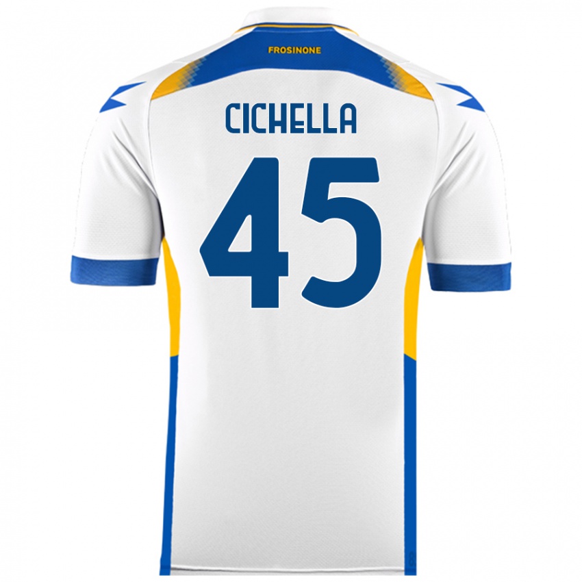 Hombre Camiseta Matteo Cichella #45 Blanco 2ª Equipación 2024/25 La Camisa México