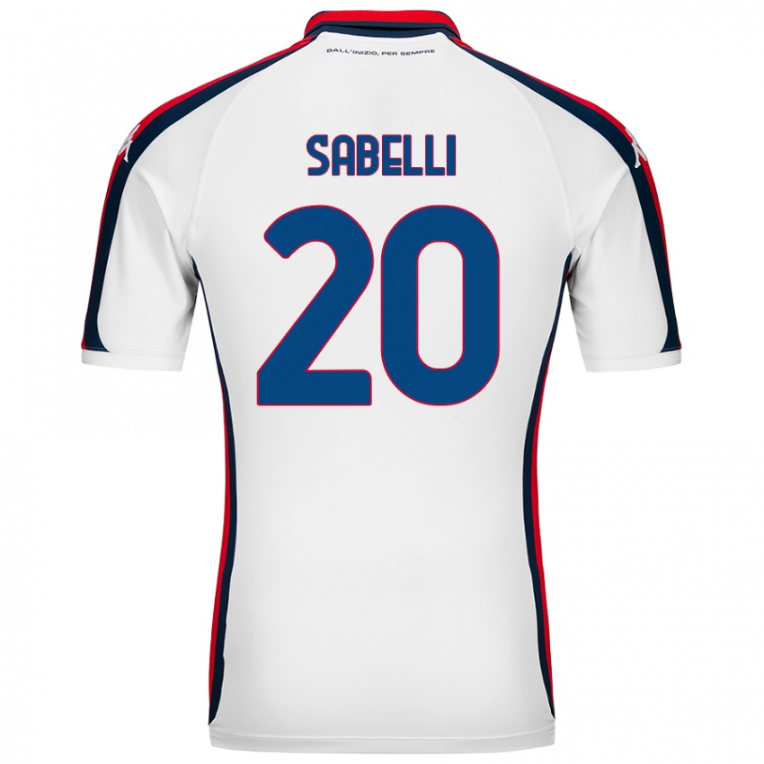 Hombre Camiseta Stefano Sabelli #20 Blanco 2ª Equipación 2024/25 La Camisa México