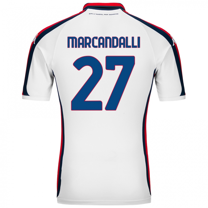 Hombre Camiseta Alessandro Marcandalli #27 Blanco 2ª Equipación 2024/25 La Camisa México