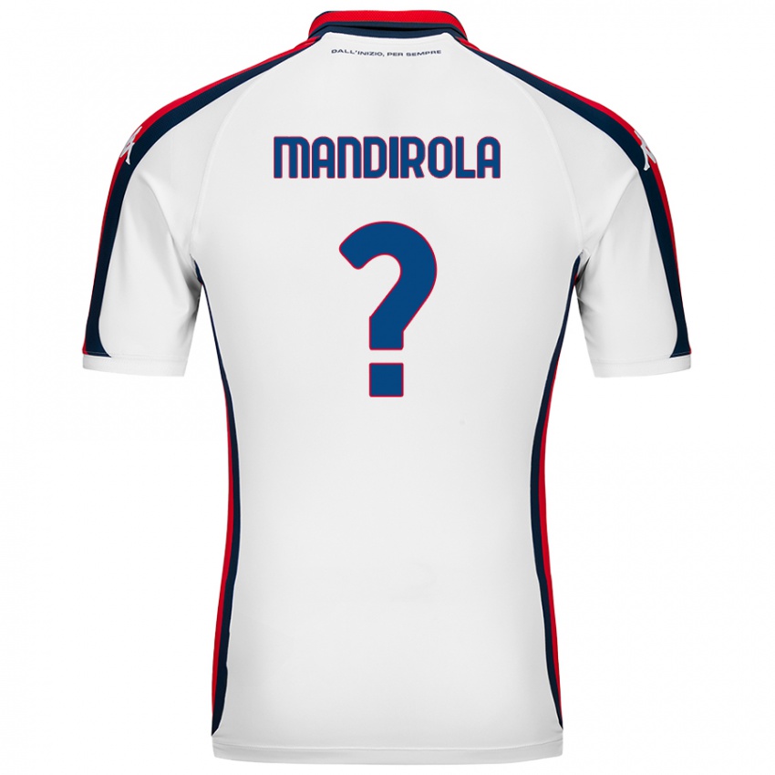 Hombre Camiseta Gabriele Mandirola #0 Blanco 2ª Equipación 2024/25 La Camisa México