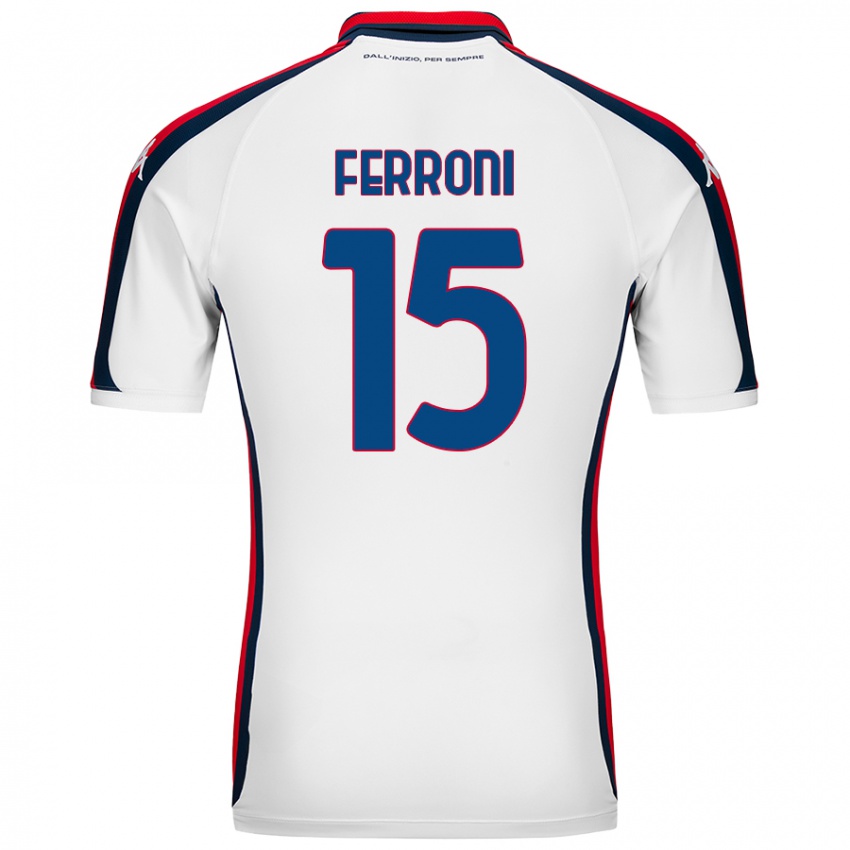 Hombre Camiseta Leonardo Ferroni #15 Blanco 2ª Equipación 2024/25 La Camisa México