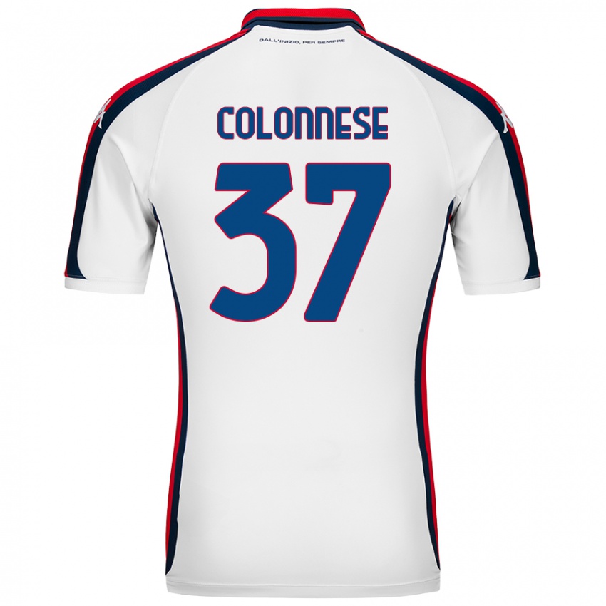 Hombre Camiseta Lorenzo Colonnese #37 Blanco 2ª Equipación 2024/25 La Camisa México