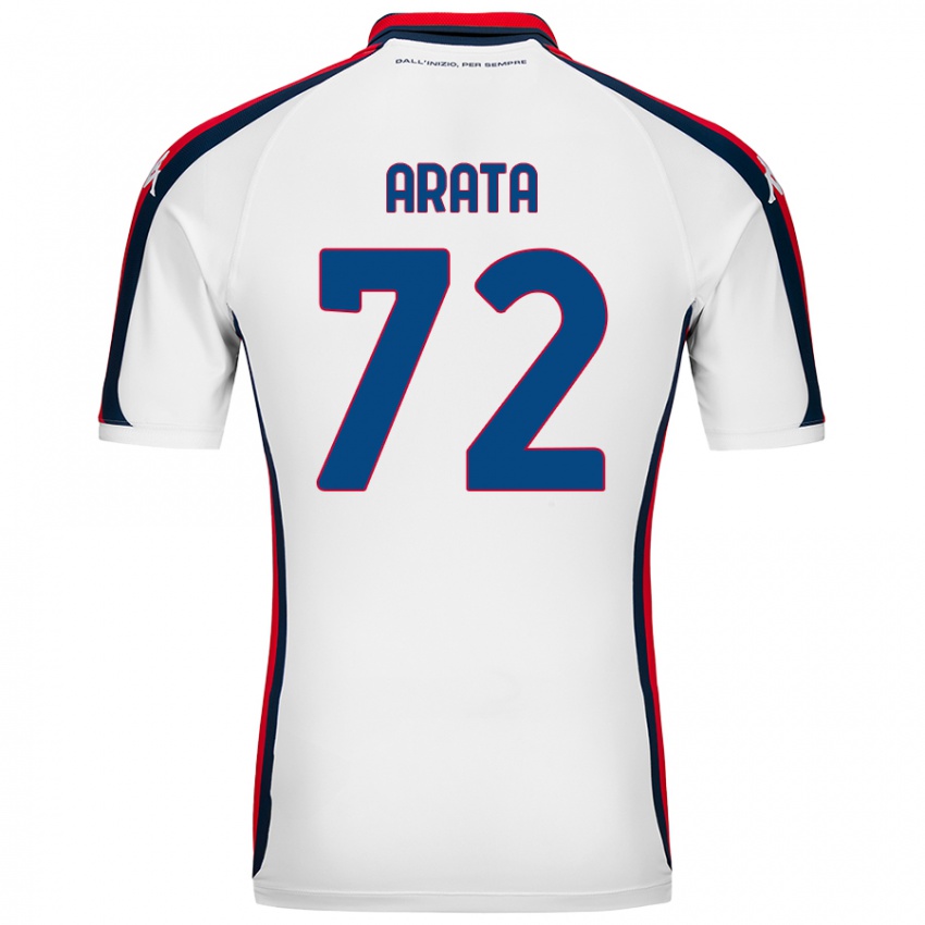 Hombre Camiseta Stefano Arata #72 Blanco 2ª Equipación 2024/25 La Camisa México