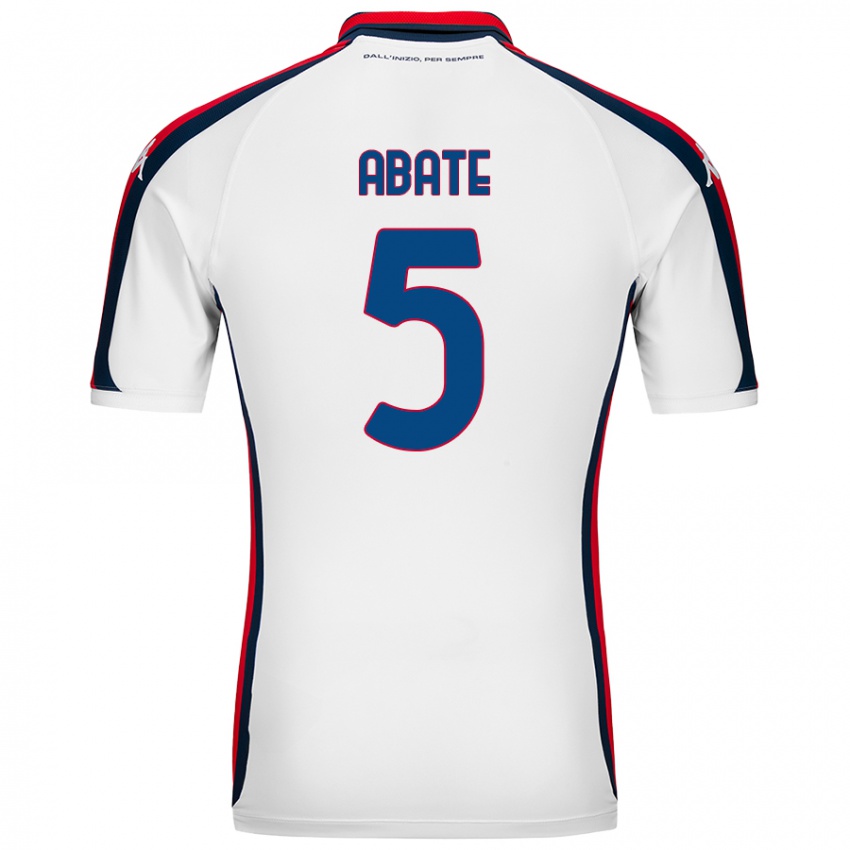 Hombre Camiseta Giada Abate #5 Blanco 2ª Equipación 2024/25 La Camisa México