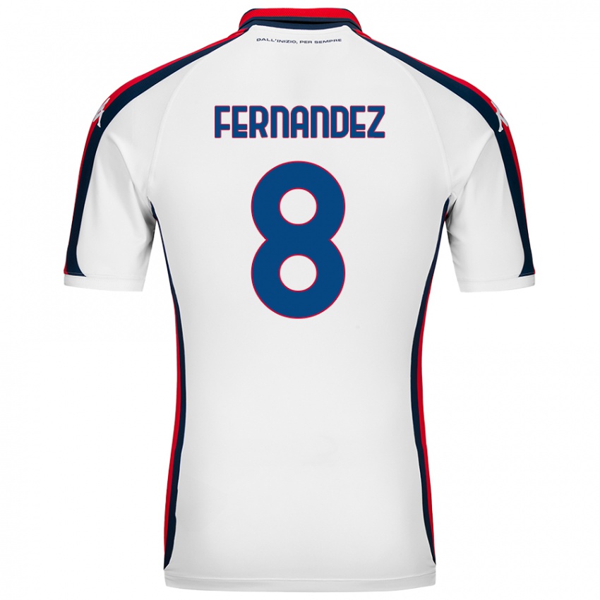 Hombre Camiseta Maria Fernandez #8 Blanco 2ª Equipación 2024/25 La Camisa México