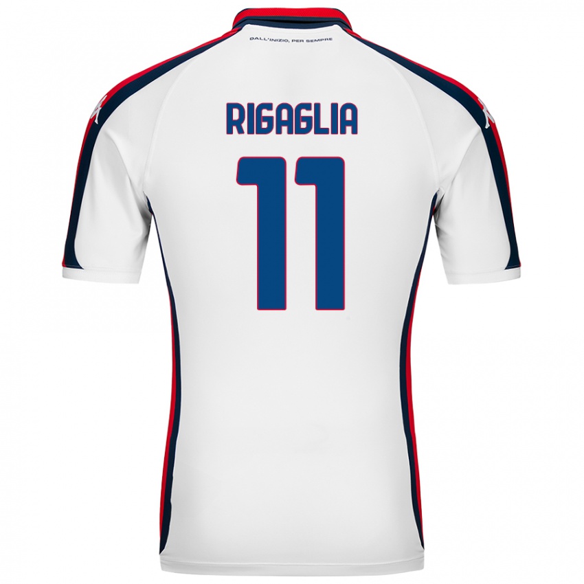 Hombre Camiseta Alison Rigaglia #11 Blanco 2ª Equipación 2024/25 La Camisa México