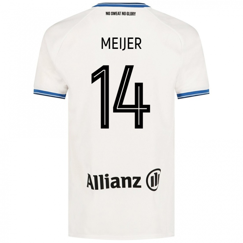 Hombre Camiseta Bjorn Meijer #14 Blanco 2ª Equipación 2024/25 La Camisa México